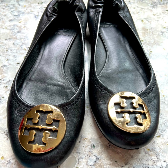 Tory Burch Minnie Travel Ballet Flats (gold) 🌟 - Picture 2 of 5